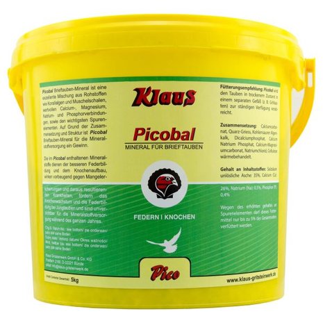 Klaus 2008 picobal mineralen postduiven 5 kg